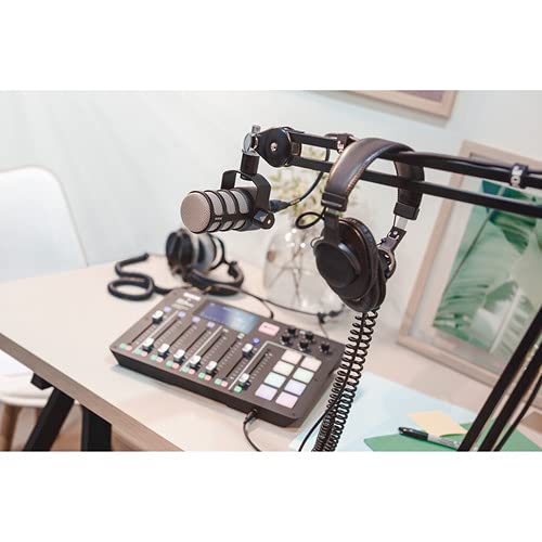 RODE PSA 1 Professional Desk-Mounted Studio Boom Arm Pair for Two-Person Podcasting and Streaming - Bundled with StreamEye Polishing Cloth