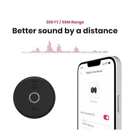 Pivo Wireless Mic Lavalier Lapel Clip-on Bluetooth Professional Ultra-Functional and Compact Microphone for iPhone and Android