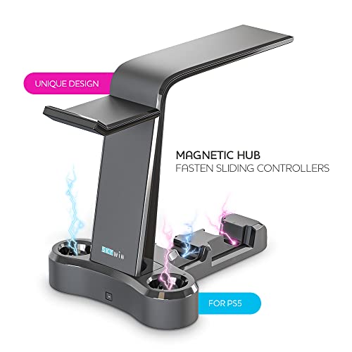Skywin VR Charging Stand for Gamers, PSVR Charging Station to Showcase, Display, and Charge Your PS5 & Controller – Ideal Holiday Present & Birthday Gift (PlayStation 5) - color: PlayStation 5