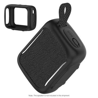 Anti-Collision Silicone Cover Waterproof Soft Anti-Drop Protective Case Anti-Scratch Shell for GO5 Portable Bluetooth Speaker Shockproof Protective Sleeve - color: Black