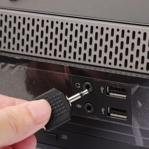 3.5mm Mono Male to Dual 3.5mm Female Mono Audio Y Splitter Microphone Converter Headphone Adapter Connector - 6 Pcs