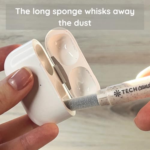 Teenie Weenie Earbud Cleanie Earbuds Cleaning Kit - Crud-Removing Multi Tool, Compatible with AirPods, Nib, Soft Brush, Flocking Sponge, Cleaner for Charging Case, Phone, Camera, Pen Shaped