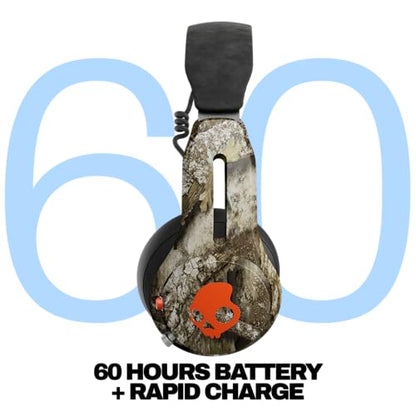 Skullcandy Icon ANC Noise Canceling Wireless Headphones - Realtree APX | On-Ear Fit, Bluetooth, Noise Cancellation, 60 Hours Battery, Sweat Water Resistant, Foldable, Travel Ready, Microphone - color: Realtree APX Black/Orange