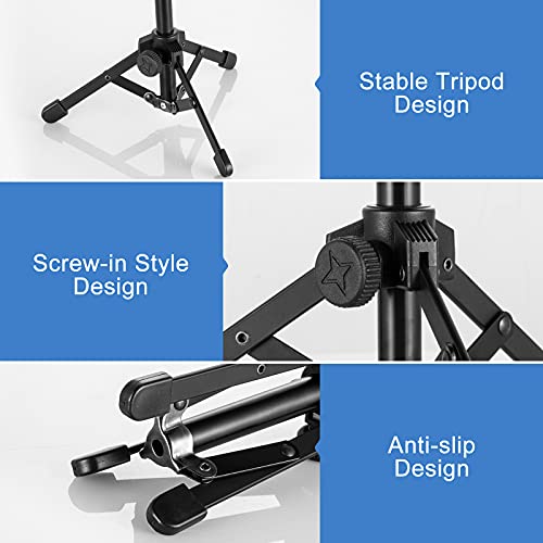 BILIONE Microphone Stand Desk Tripod, Portable Desktop Mini Mic Stand