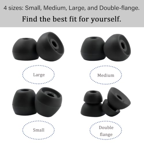 Replacement Eartips for Beats Flex, 4 Pairs Soft Silicone Ear Tips Ear Buds Ear Caps Ear Plugs Compatible with Beats Flex Wireless Earbuds Blue - color: Blue