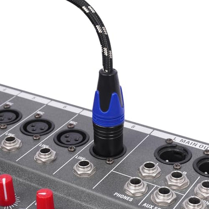 Microphone Cable 6 Ft,1/4 to XLR Cable,Quarter inch(6.35mm) TRS to XLR Male, 1/4" Stereo Jack to XLR Balanced Interconnect Cord Patch Cable,Compatible with Speakers, Audio Consoles 2Pack
