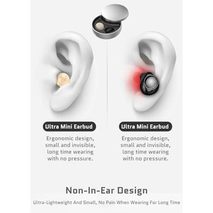 Yoidesu Mini Earbuds, Super Long Endurance Noise Cancelling Headset with Mini Compact Design, Bluetooth 5.4 Connection, for Phones, Computers, Tablets and More (White) - color: White