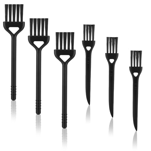 6 Pcs Mini Keyboard Cleaning Brushes Computer Brush Portable Cleaning Kit Antistatic Small Cleaner Multi-Function Brush Dust Clean Brushes for Camera Narrow Spaces (Black)