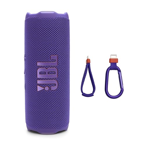 JBL Flip 7 Portable Bluetooth Speaker, Waterproof and Drop-Proof - Purple | Up To 16 Hours Playtime, IP68 Dustproof Build, Clip-On Loop, USB C Lossless Audio, Links With Other Speakers For Outdoor Use - color: Purple