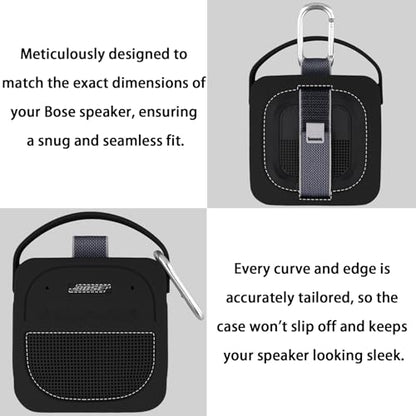 for Bose New SoundLink Micro 2nd Gen Portable Speaker Silicone Case,Black - color: Black Case