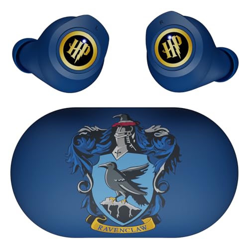 iJoy Harry Potter Ravenclaw Wireless Bluetooth Earbuds with Charging Case, Built-in Mic, 30 Hr Playtime, Officially Licensed | Harry Potter Gifts for Women, Men, Teens, Kids & All Fans of Ravenclaw - color: Ravenclaw