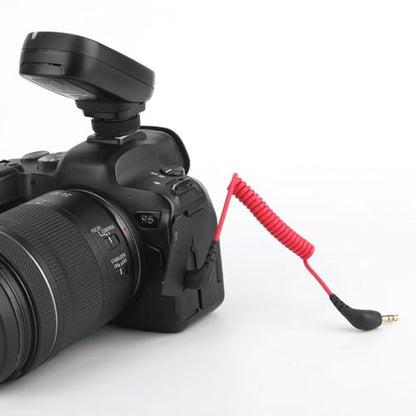 2pcs 3.5mm Microphone Cable for DJI Mic 2 & Rode Microphone Wireless Pro | Camera Audio Cable, TRS Coiled Dual Patch Cable Audio Mic Cord Compatible with DJI Mic 2 & Rode Microphone Wireless Pro (Red)
