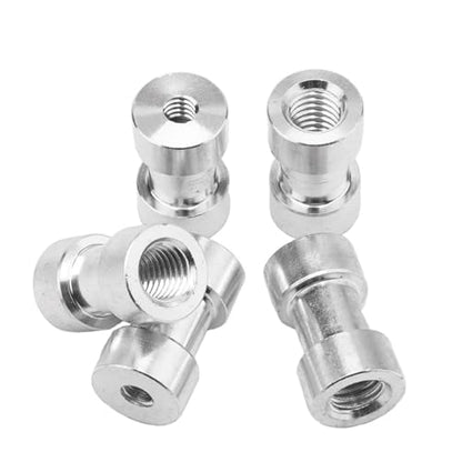 20pcs Metal Threaded Screw Adapter Set 1/4 to 3/8 Inch Converter Mounts for DSLR Camera Tripod and Microphone Stand, Silver, Compatible with Camera and Monopod Accessories