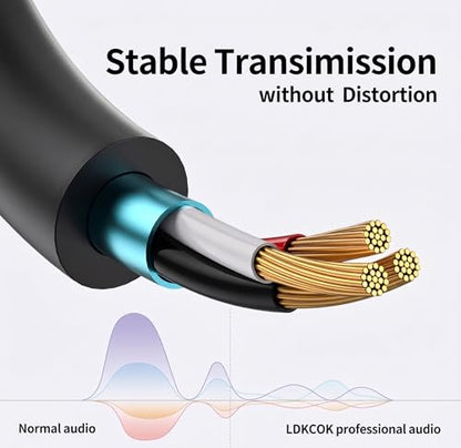 3.5mm Male to Male Audio Aux Cable 6ft, AUX Cable for Beats Headphones, iPods, iPhones, iPads, Home/Car Stereos and More - size: 6Ft