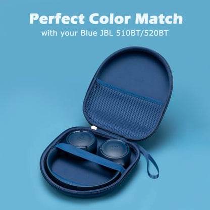 Ginsco Universal Headphone Case Compatible with JBL Tune 510BT 720BT, Sony WH-CH 720N/WH-CH520, with Bose/JBL/Soundcore Life Q20i Q30/BERIBES/TOZO/KVIDIO etc Over-Ear Headphones (Blue) - color: Blue