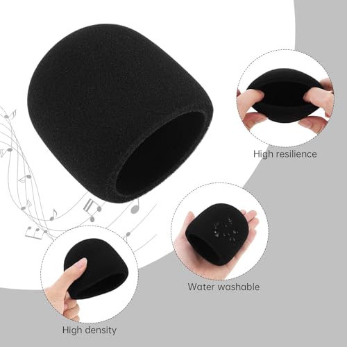 3 in 1 Microphone Windscreen Pop Filter Set Compatible with Blue Yeti,Yet-i Pro,Yet-i Nano Mic Windscreen Foam Cover Furry Dead Cat Dual Layered Noise Reduction Windshield