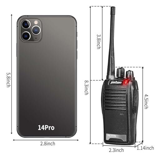 777S 10 Pack walkie talkies Rechargeable Long Range for Adults with Earpieces and Li-ion Battery,Two Way radios has VOX/TOT/Emergency Alarm/Battery Low Alert/Flashlight/Scan Function - style: 777S10-pack