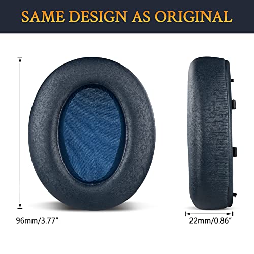 SOULWIT Earpads Cushions Replacement for Sony WH-XB910N Extra Bass Headphones, Ear Pads with Soft Protein Leather, Noise Isolation Foam - Blue - color: Blue