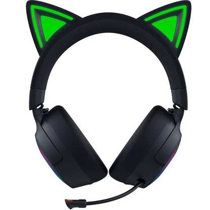 Razer Kraken Kitty V3 Pro Wireless RGB Gaming Headset, Black - color: Black