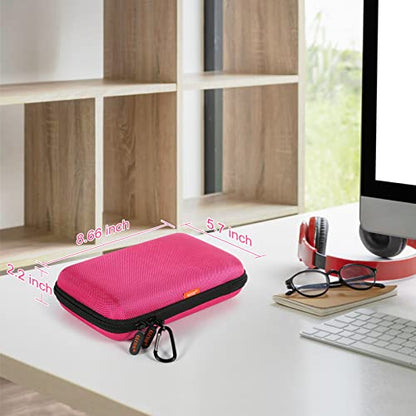 Electronics Tech Organizer Portable Travel Case, Protective Carrying Case - color: Deep Pink