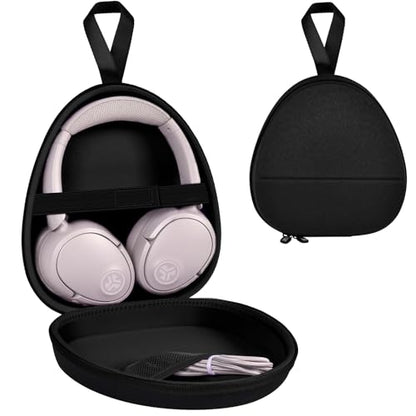 GWCASE Headphone Travel Case with Secure Strap and Accessory Pocket, Black | Hard Shell Protection, Fits Most Foldable Over-Ear Headphones, 7.87 x 6.8 x 0.9 in Interior, for Daily Carry, Case Only - color: Black