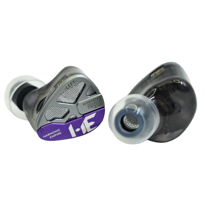 Tangzu Xiao Qiao 10mm Dynamic Driver IEMs, Harmonic Empire Semi-Open Back HiFi Earphones with Graphene Diaphragm & CNC Resin Shell (Purple, 3.5mm) - color: Purple, size: 3.5mm