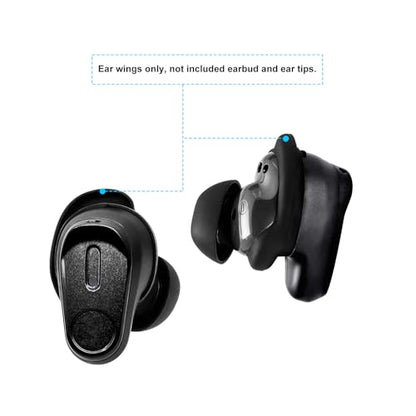 Klowcok Replacement Ear Wings for Skullcandy Method 360 ANC Earbuds, Black - color: Black