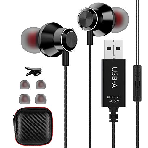 USB Headset with Microphone for PC,8.2FT Long Cord Computer Headphones Mic