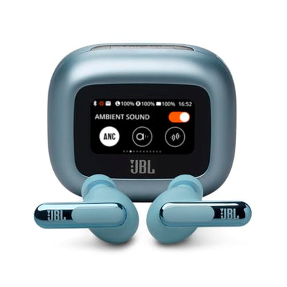 JBL Live Beam 3 - True Wireless Noise-Cancelling Stick-Closed Earbuds, 48Hrs Total Playback, Wireless Charging, 6 Mics for Perfect Calls, Multi-Point Connection, IP55 Waterproof and dustproof (Blue) - color: Blue