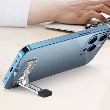 1pc Mini Zinc Alloy Laptop Stand Adjustable Height Foldable Laptop Riser Legs Anti Slip Holder