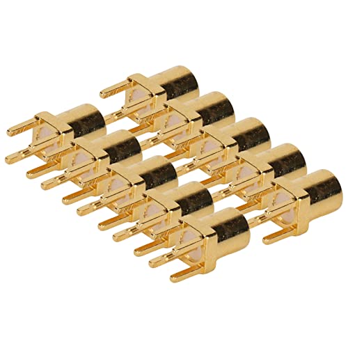 FILFEEL MMCX KE Connector Solder Female 4 Pin PCB Earphone Cable Repair Upgrade Parts, Modular Replacement Component for Headphone Wiring, Stereo Balanced Assembly Low Plug Receptacle