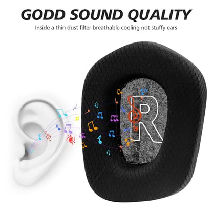 Replacement Earpads for Logitech G733 G535 G335 Lightspeed Wireless Gaming Headset, Ear Pads Cushions with Comfort Noise Isolation Foam (Black) - color: Black