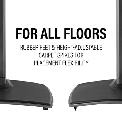 Sanus Speaker Stand for Sonos Era 300™ - Fixed Sonos Speaker Stand w/Easy 3 Step Assembly - Includes All Hardware, Carpet Spikes & Rubber Feet - Black Single Stand - color: Black Single