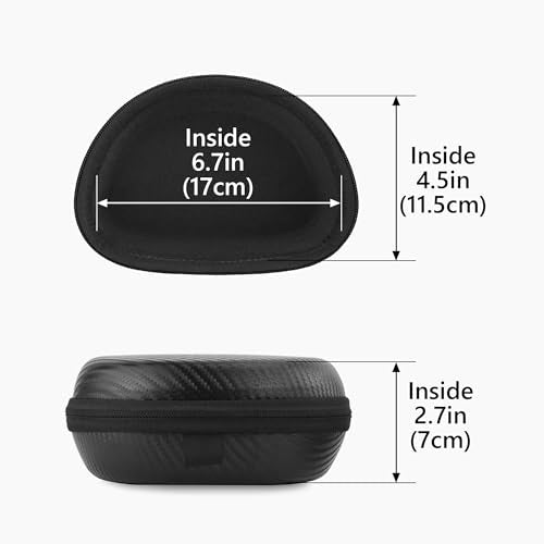 Geekria Shield Headphones Case Compatible with Beats Solo 4/3/2/Pro, Replacement Hard Shell Travel Carrying Bag with Cable Storage (Black) - color: Black