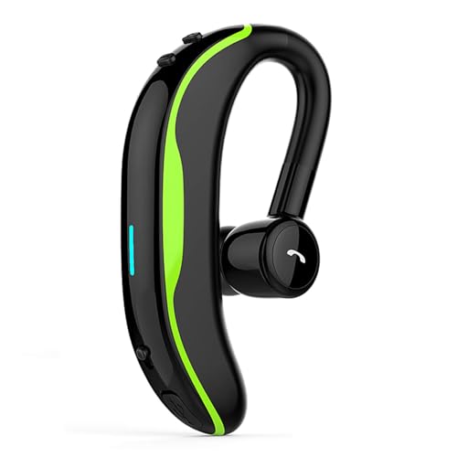 Wireless Earpiece Wireless Headphone Handsfree Call Headset Noise Cancelling Earbud Long Talk Time Earphone Compatible with Smart Cell Phones Car Driver Trucker Business Office Men Women (Green) - color: Green