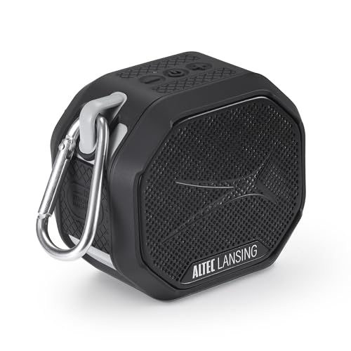 Altec Lansing - Portable Bluetooth Speaker, Waterproof IP67 - color: Black