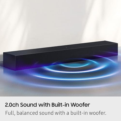 Samsung B-Series Soundbar HW B400F 2.0 ch Soundbar with Built in Subwoofer (2025 Model) One Remote Control, Surround Sound Expansion, Voice Enhance Mode - style: HW-B400F