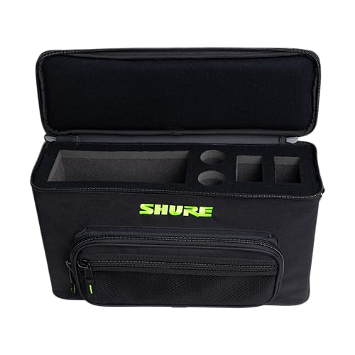 Shure by Gator Padded Carrying Bag that Holds Up to 2 Wireless Mic Systems; (SH-WRLSSCARRYBAG-2) - size: Gig Bag, style: Dual Wireless System