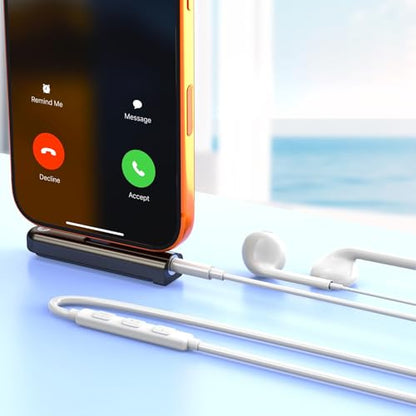 Portable USB C to 3.5mm Headphone Adapter with Foldable Stand for Mobile Devices Type C Adapter