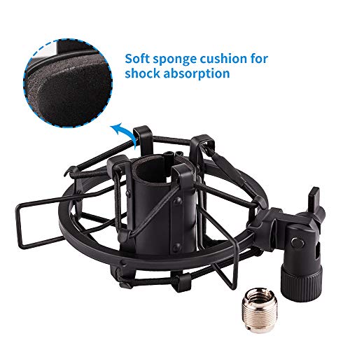 Microphone Shock Mount Holder Clip Mic Anti-Vibration for 22mm-26mm Diameter Dynamic Mic Like Shure SM58 58S SM57 PAG48 Sennheiser E835 E845 AKG D5S Samson Q7 Q8 Behringer Xm8500