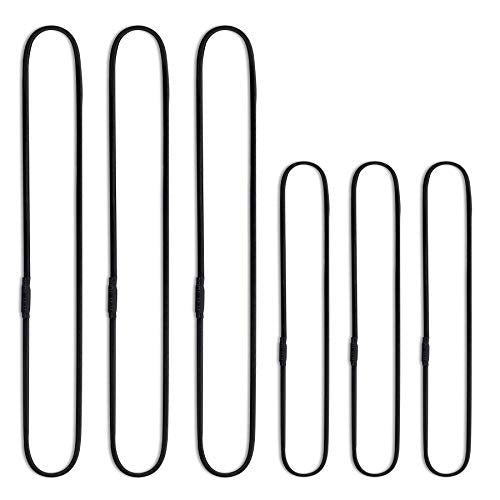 Universal Elastic Bands Replacement for Microphone Shock Mount Mic Holder Clamp Clip Anti-aging Rubber Rings, 6PCS (black) - color: black