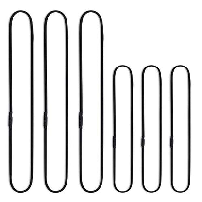 Universal Elastic Bands Replacement for Microphone Shock Mount Mic Holder Clamp Clip Anti-aging Rubber Rings, 6PCS (black) - color: black