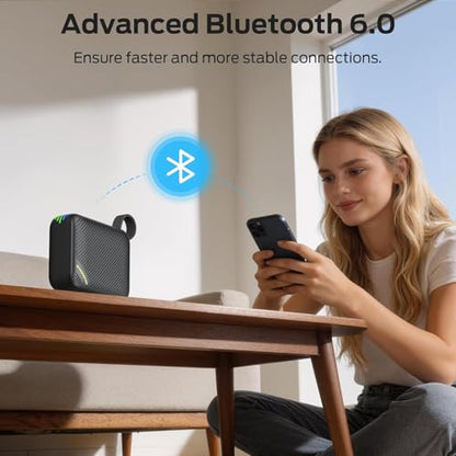 Monster S360 Portable Bluetooth Speaker, IPX7 Waterproof, Bluetooth 6.0, 20H Playtime, Powerful Stereo Sound, Support TF Card, Clear Hands-Free Calling Speaker for Home, Outdoors and Travel