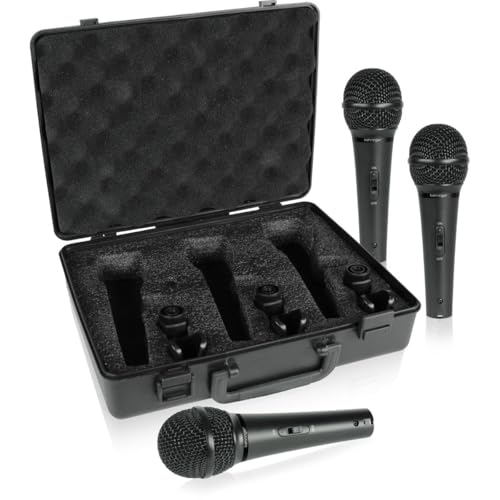 Behringer ULTRAVOICE XM1800S 3 Dynamic Cardioid Vocal and Instrument Microphones (Set of 3)