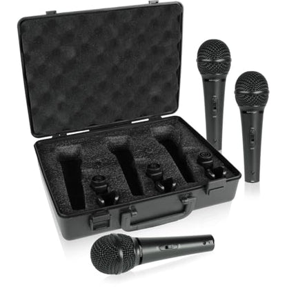 Behringer ULTRAVOICE XM1800S 3 Dynamic Cardioid Vocal and Instrument Microphones (Set of 3)
