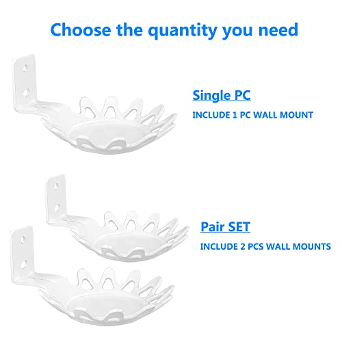 Wall Mounts Brackets-Pair Set for Homepod Mini (Drill Free,Sturdy Metal,Enduring Paint Finish,Easy Install on The Wall,Compatible with Homepod Mini,White Pair Set Include 2 PCS) - color: White, size: Pair Set