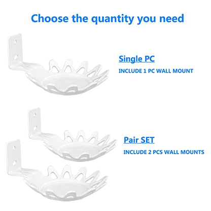 Wall Mounts Brackets-Pair Set for Homepod Mini (Drill Free,Sturdy Metal,Enduring Paint Finish,Easy Install on The Wall,Compatible with Homepod Mini,White Pair Set Include 2 PCS) - color: White, size: Pair Set
