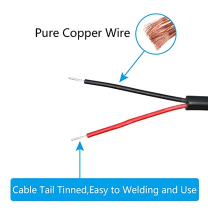 3.5mm Female Plug to 2Pin Bare Wire Open End Cable 1.6FT, TS 2 Pole 1/8'' | 4Pcs 3.5mm Plug Mono Audio Wire, Auxiliary audio connector jack, for 3.5mm Earphone Microphone DIY Cable Repair - color: 3.5mm Female Plug TS 2 Pole - 0.5M/1.6FT