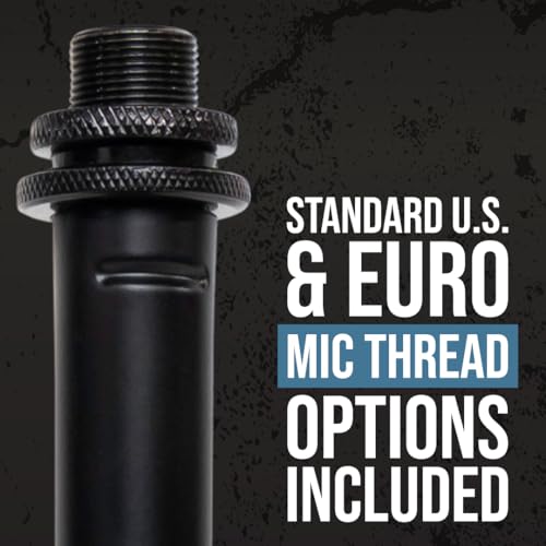 Shure by Gator Round Base Desktop Mic Stand with 6" Base (SH-DESKTOP1) | Designed to reduce movement and vibration, this simple mic stand is great for podcasts, live streams, or meetings.