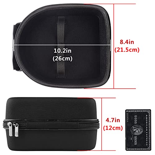 Geekria Shield Case for Large-Sized Over-Ear Headphones, Replacement Protective Hard Shell Travel Carrying Bag with Cable Storage, Compatible with Audio-Technica ATH-AD990X, AKG K701 (Black)